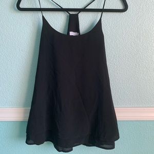 Tobi Flouncy Black Tank